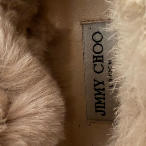 Jimmy Choo Beige Fur-Trimmed Winter Boots SZ 39 136Weekend Boot - Picture 14 of 15